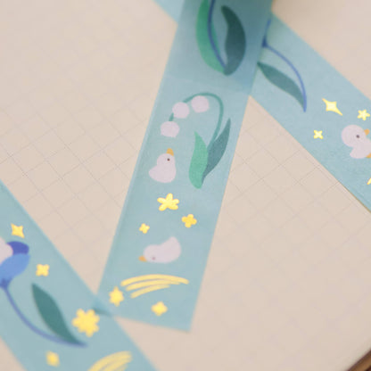 Flower Duck Foil Washi Tape