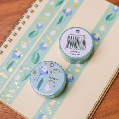 Flower Duck Foil Washi Tape