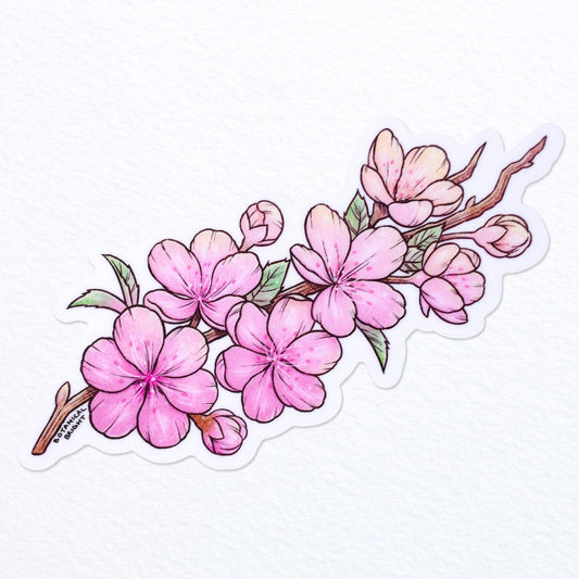 Cherry Blossom Branch Vinyl Sticker Decal