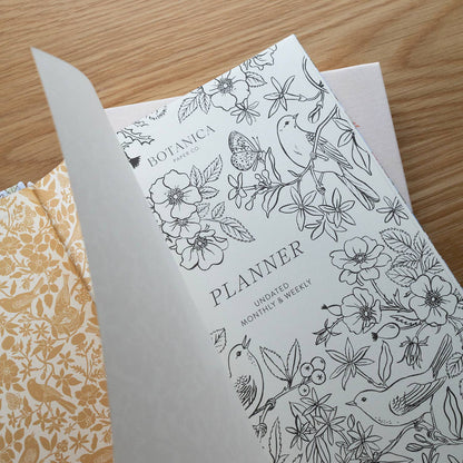 Song Birds Linen-Bound Undated Planner