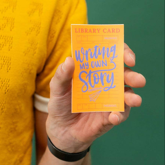 Writing My Own Story Library Card Vinyl Decal Sticker