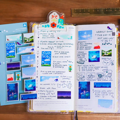 Sky Scenery Stamps Sticker Sheet