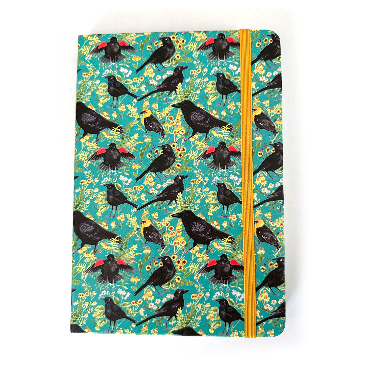 Blackbirds, Crows, and Wildflowers A5 Hardcover Journal