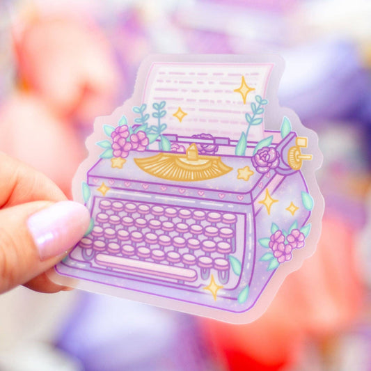 Dreamy Typewriter Clear Sticker