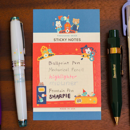 Bear and Bird Sticky Notes