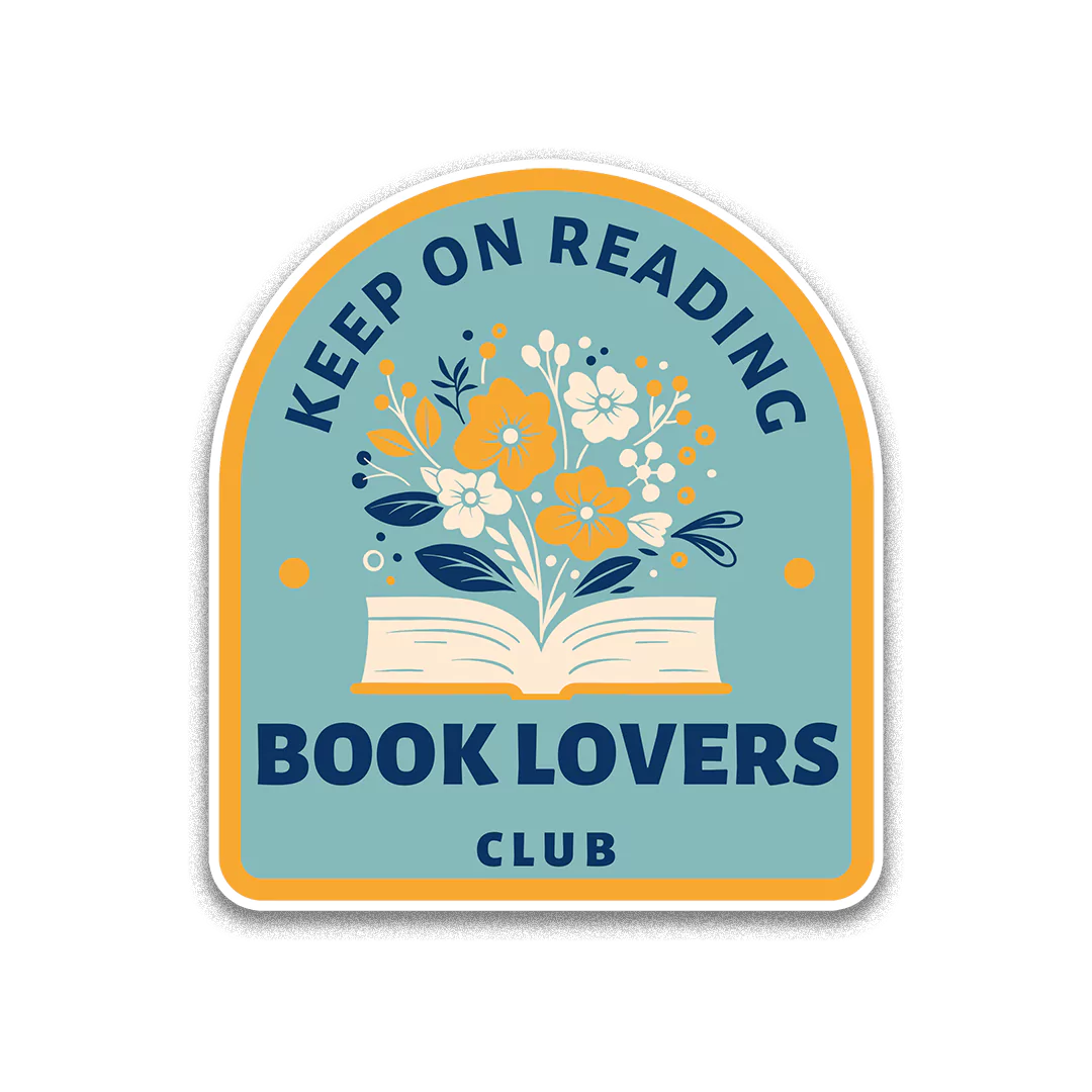 Keep On Reading Book Lover's Club Vinyl Decal Sticker