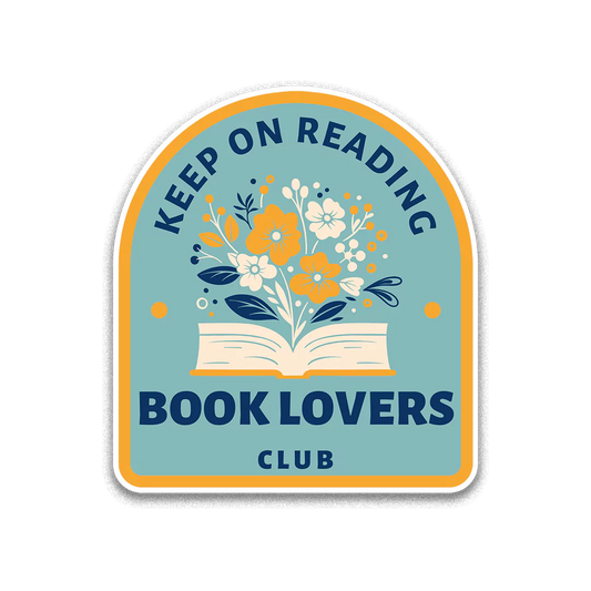 Keep On Reading Book Lover's Club Vinyl Decal Sticker