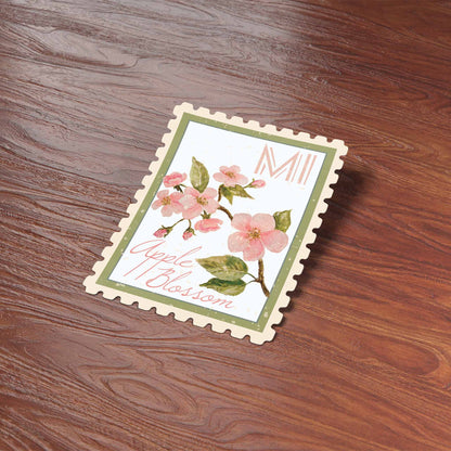 Michigan Apple Blossom Stamp-Style Sticker
