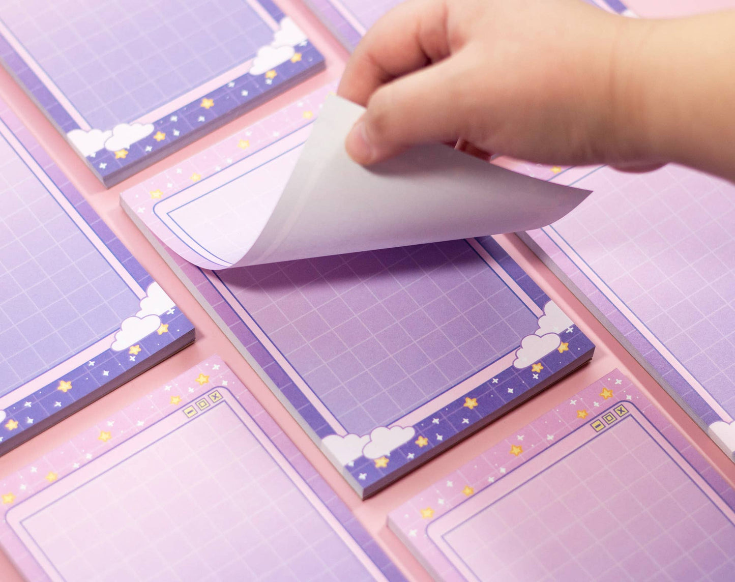 Violet Gradient Clouds Notepad