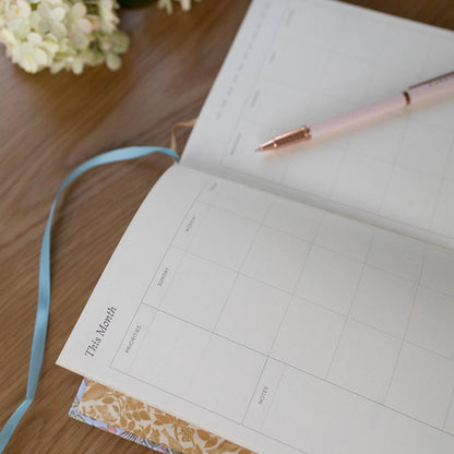Song Birds Linen-Bound Undated Planner