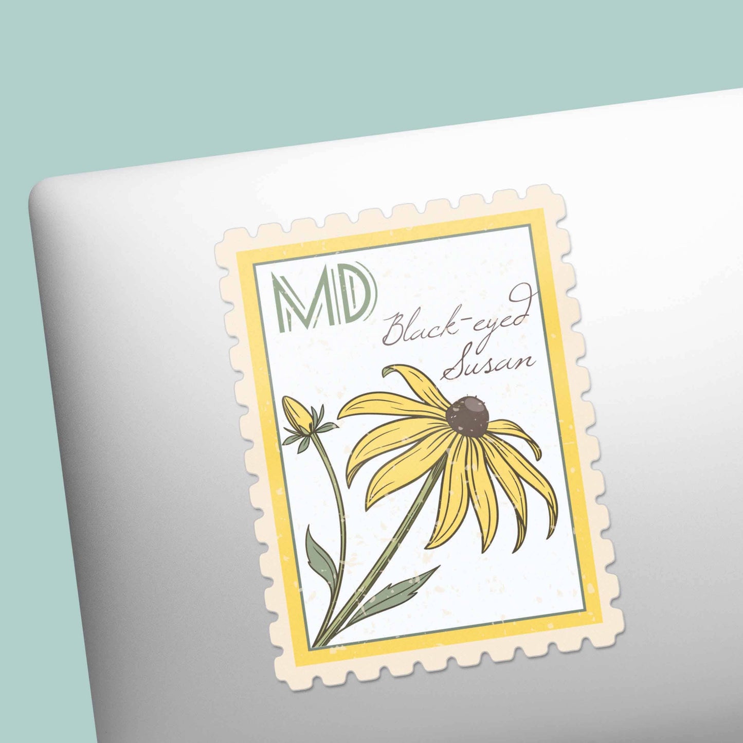 Maryland Black-Eyed Susan Stamp-Style Decal