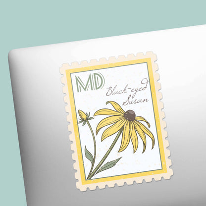 Maryland Black-Eyed Susan Stamp-Style Decal