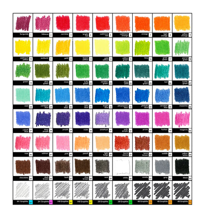 Deluxe Artist Lead Holder Set, 72 Colors by With.