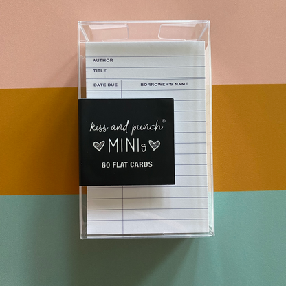 Library Card Minis™ - White - 60 Flat Notecards 