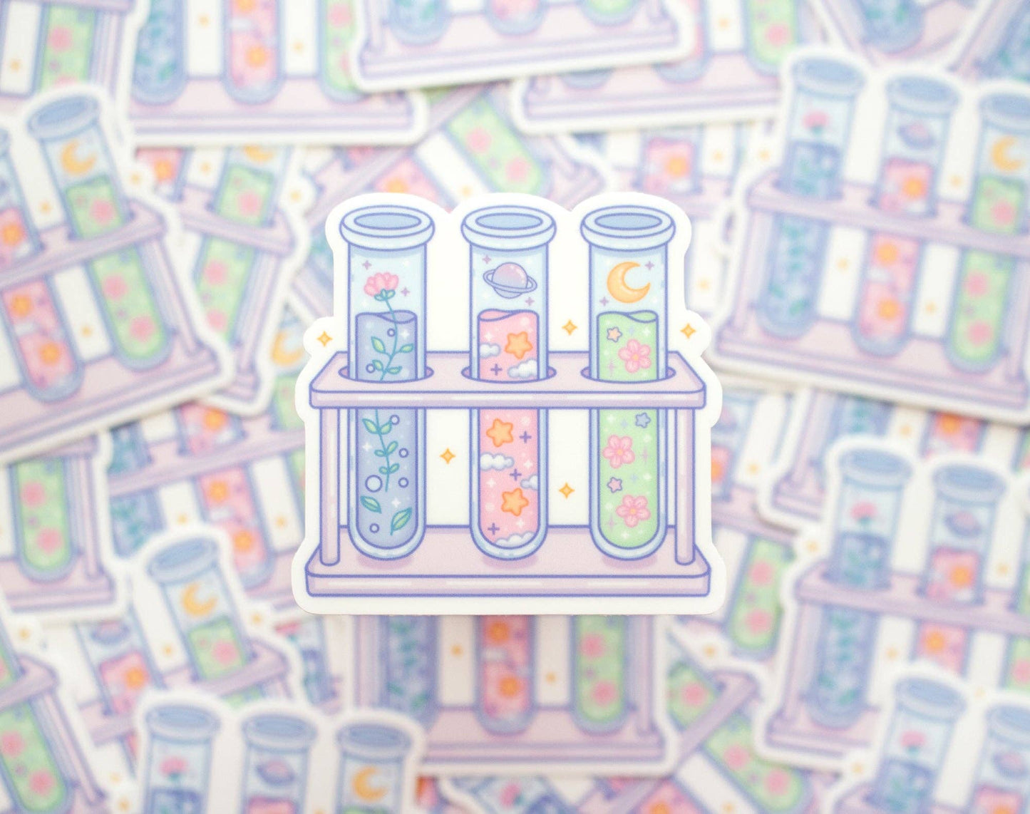 Dreamy Test Tubes Vinyl Decal Sticker