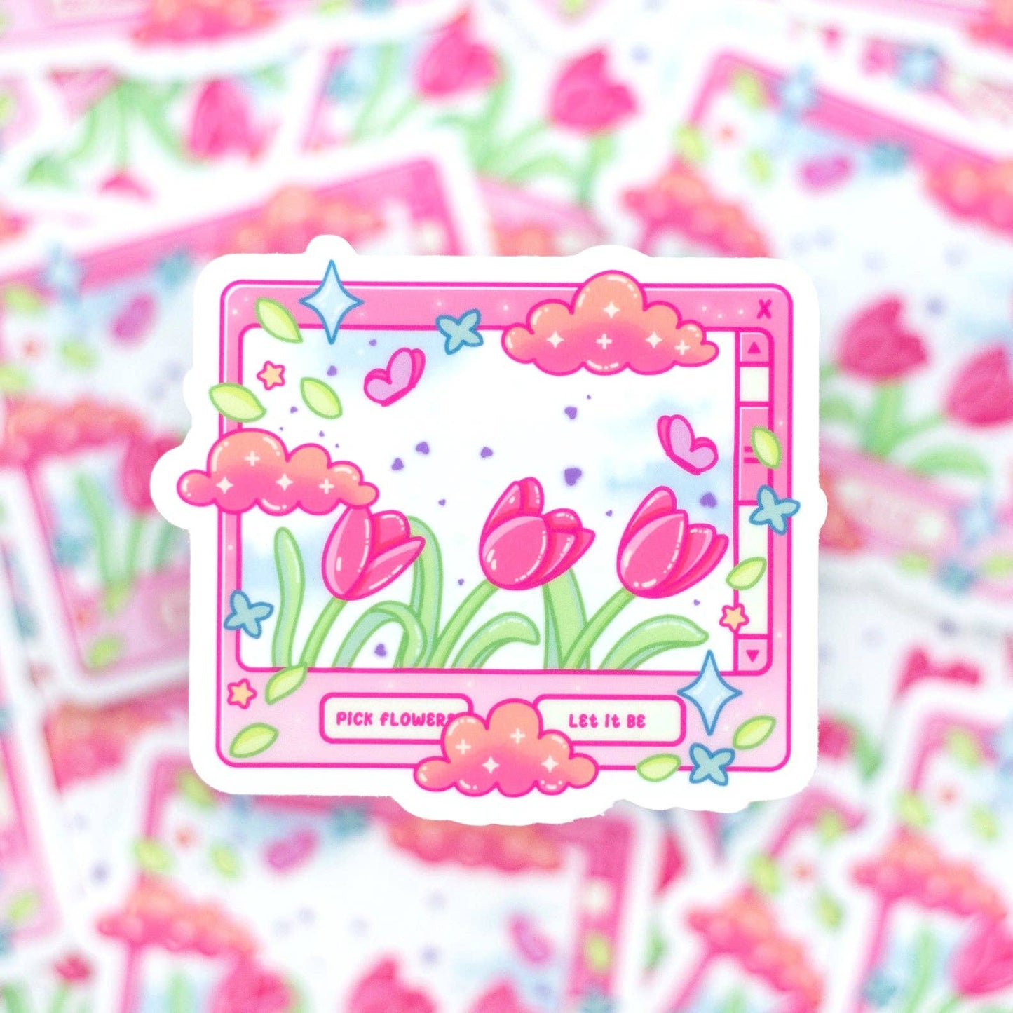 Tulip Dreams Clear Sticker