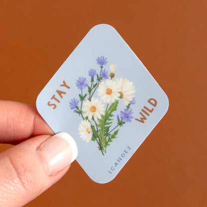 Stay Wild Vintage Blooms Floral Decal Sticker
