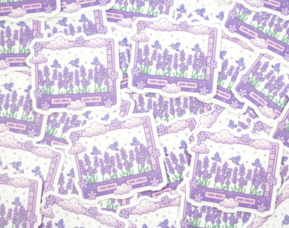 Lavender Dreams Clear Vinyl Decal Sticker