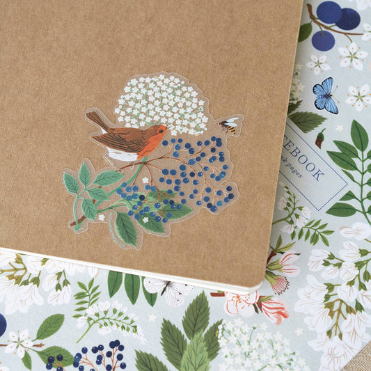 Robin in a Bloom Vinyl Decal