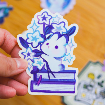 Rabbit's Star Bouquet Clear Vinyl Sticker