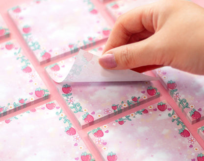 Strawberries Sticky Notes by Unicorn Eclipse