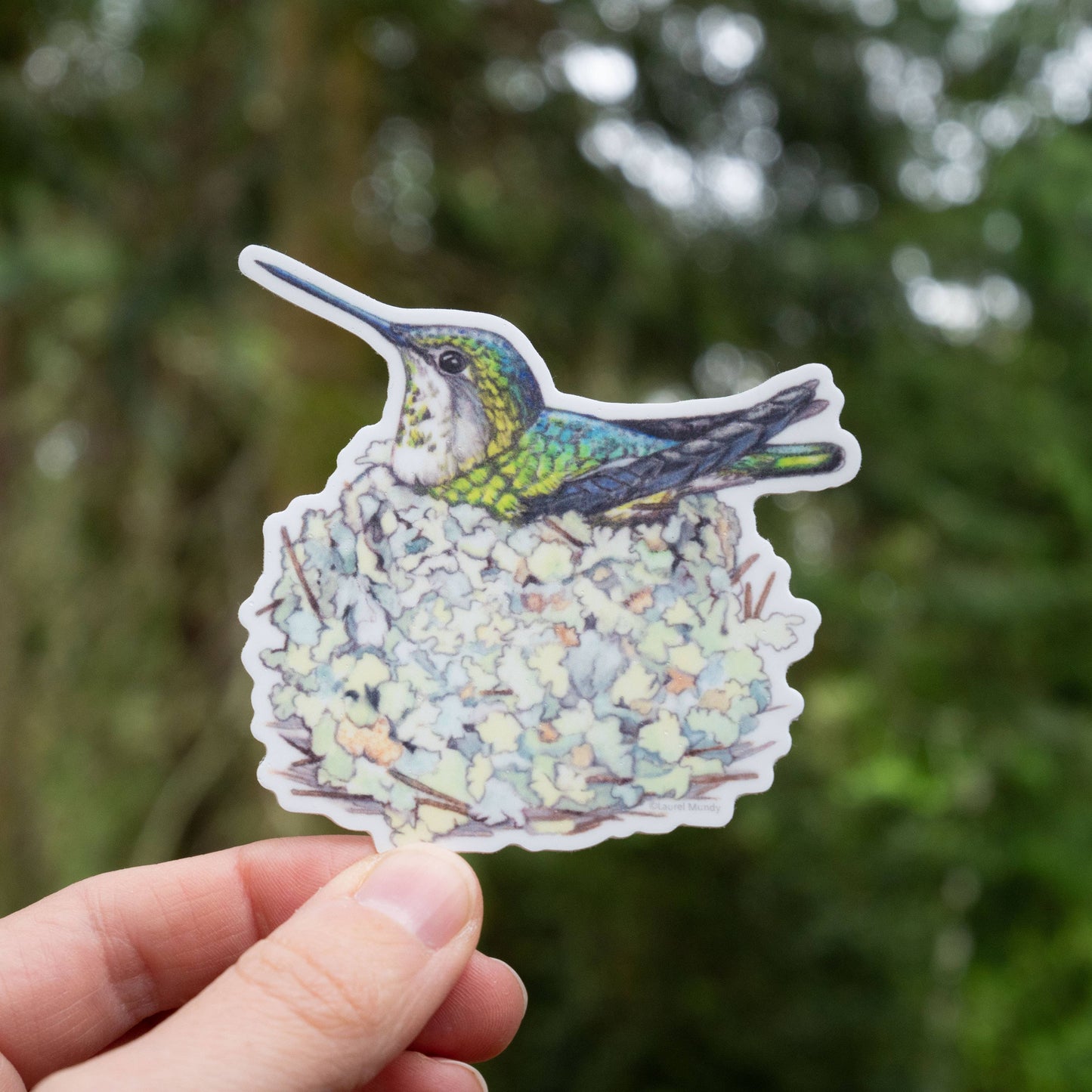 Hummingbird Mama Vinyl Sticker