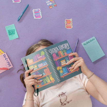 Sticker Library: Colorful Reading Reusable Sticker Book