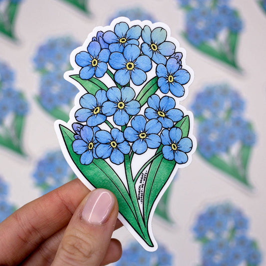 Forget-Me-Not Floral Decal Sticker