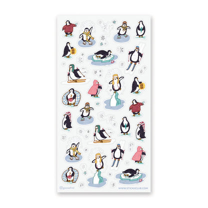 Frosty Penguin Fun Sticker Sheet