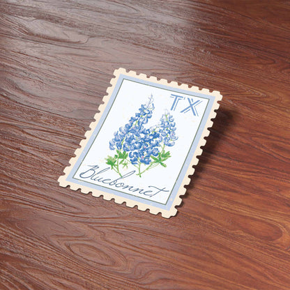 Texas Bluebonnets Stamp-Style Sticker