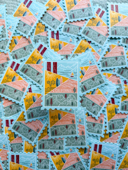 California Stamp Sticker