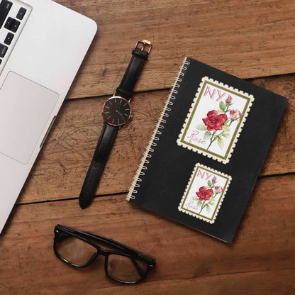 New York Rose Stamp-Style Sticker