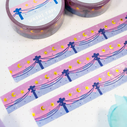 Powerlines Gold Foil Washi Tape