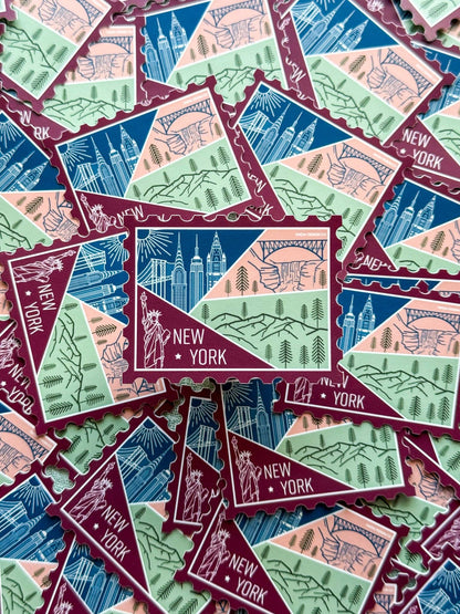 New York Stamp Sticker