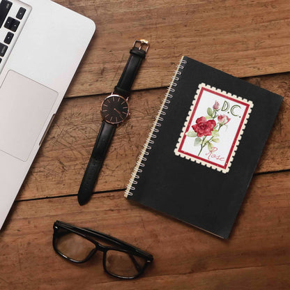Washington DC Rose Stamp-Style Decal