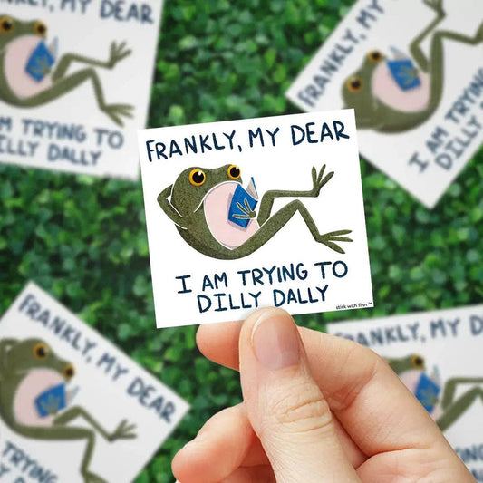 Dilly Dally Frogson Vinyl Decal Sticker