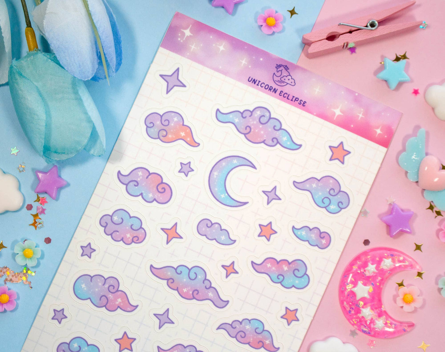 Cotton Candy Clouds Sticker Sheet