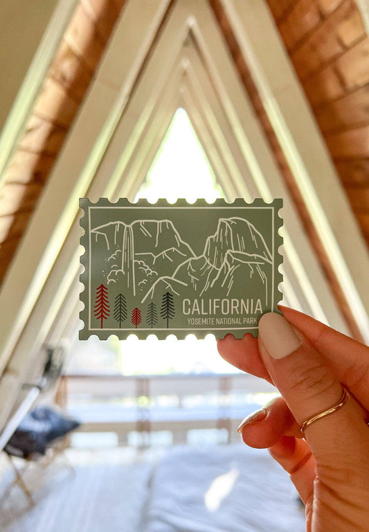 California Yosemite Stamp Sticker