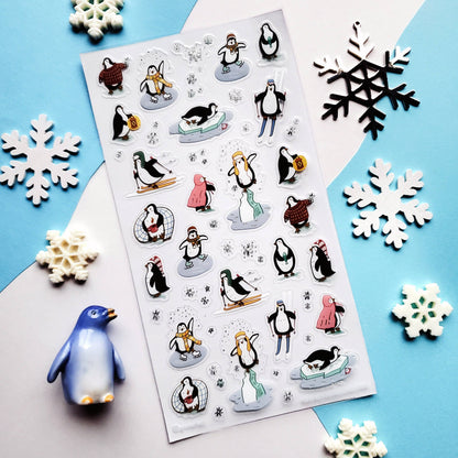 Frosty Penguin Fun Sticker Sheet