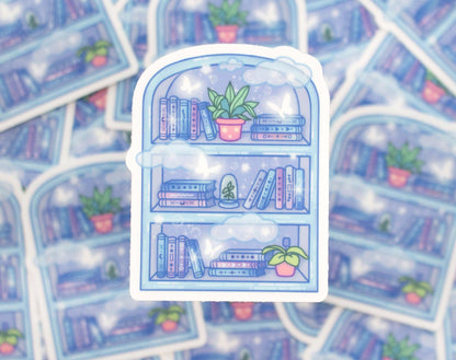 Butterfly Bookshelf Clear Decal Sticker