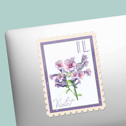 Illionois Violet Stamp-Style Decal
