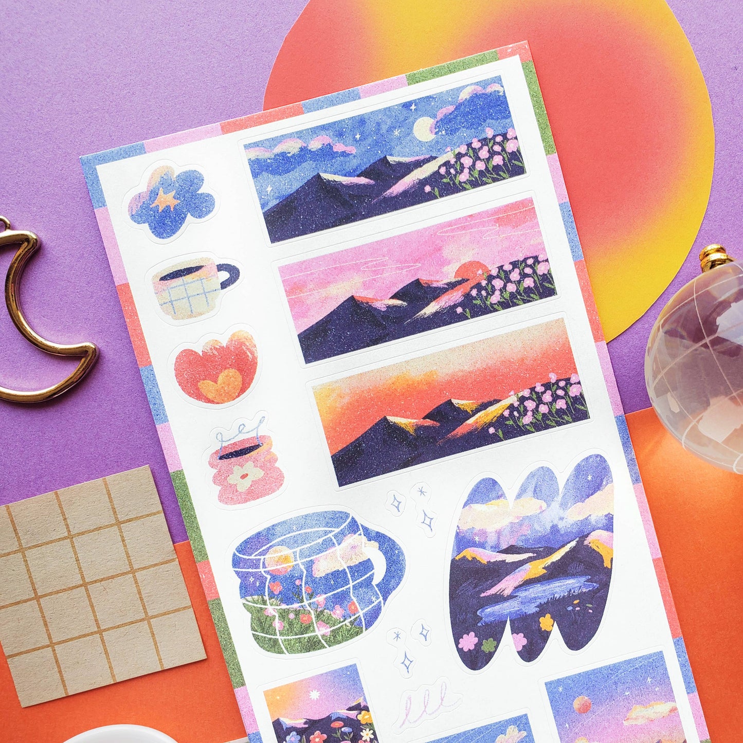 Magical Mountain Views Sticker Sheet