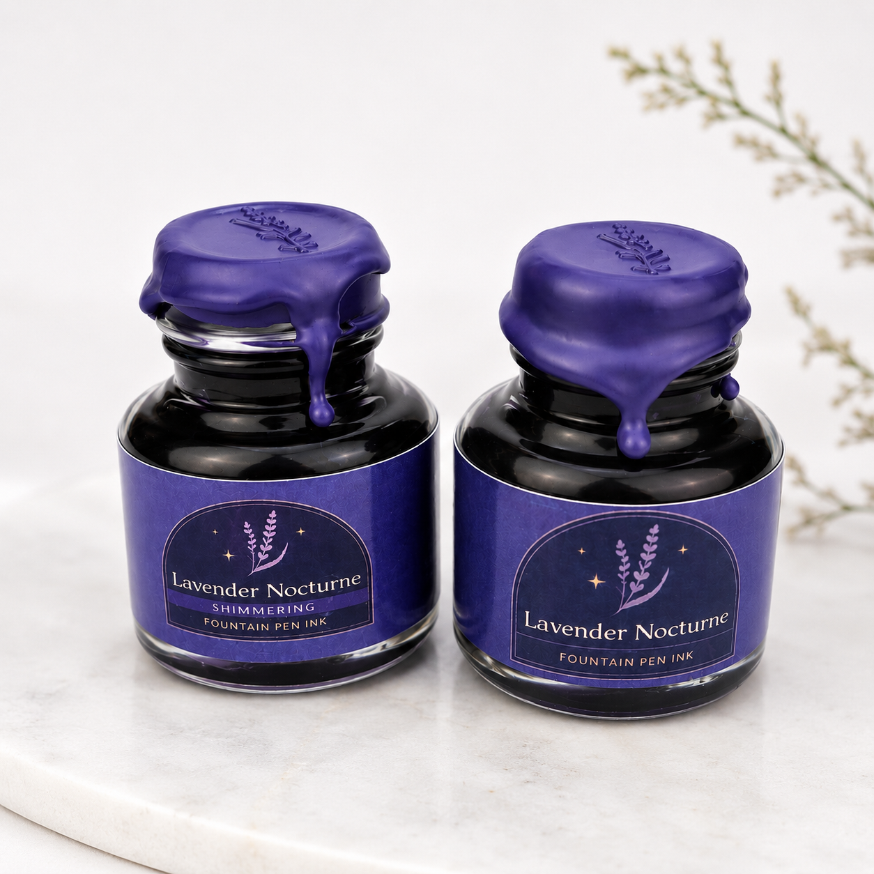 Lavender Nocturne Fountain Pen Ink by Papier Plume for Stationery Universe