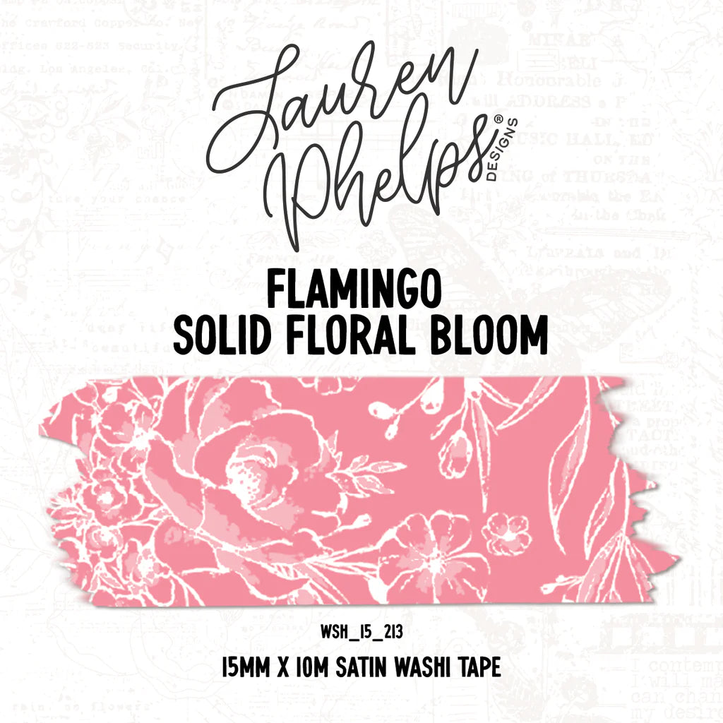 Solid Floral Bloom Washi Tape by Lauren Phelps Designs