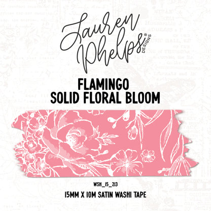 Solid Floral Bloom Washi Tape by Lauren Phelps Designs