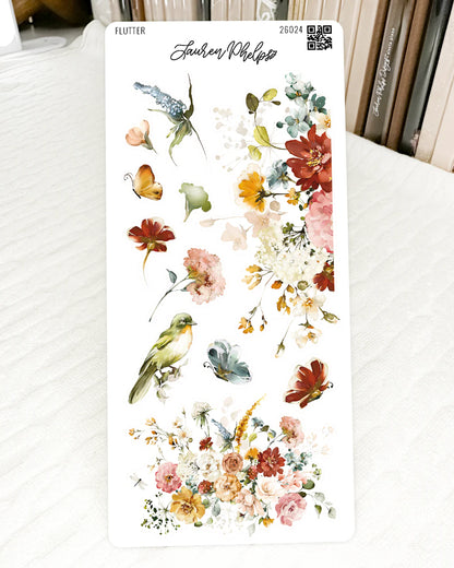 Flutter Collection Sticker Sheet Bundle of 6 by Lauren Phelps Designs