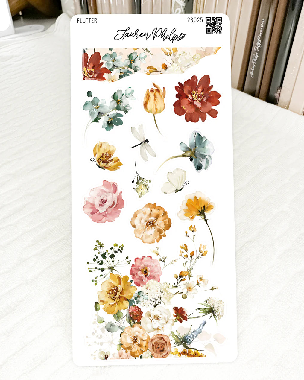 Flutter Collection Sticker Sheet Bundle of 6 by Lauren Phelps Designs