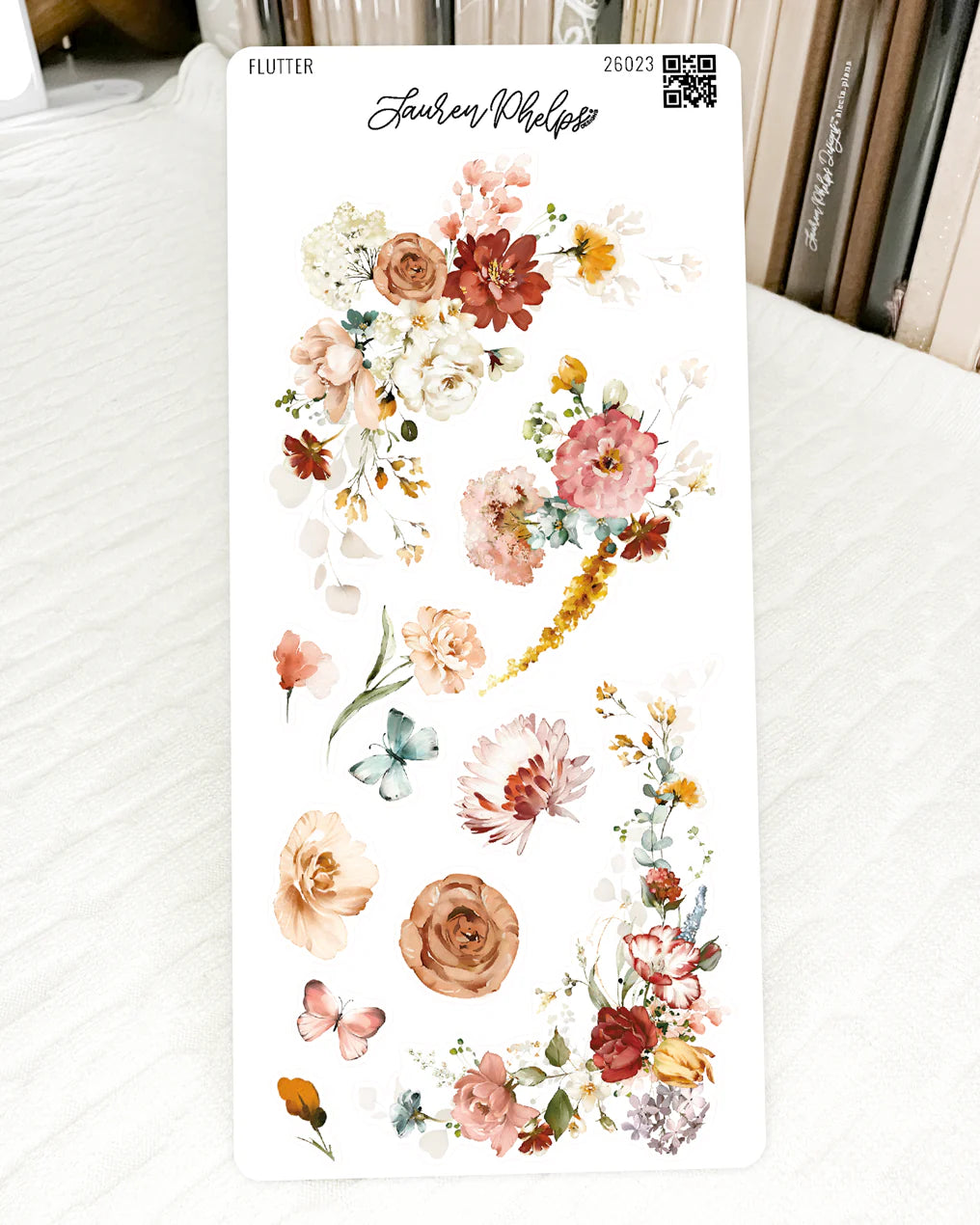 Flutter Collection Sticker Sheet Bundle of 6 by Lauren Phelps Designs
