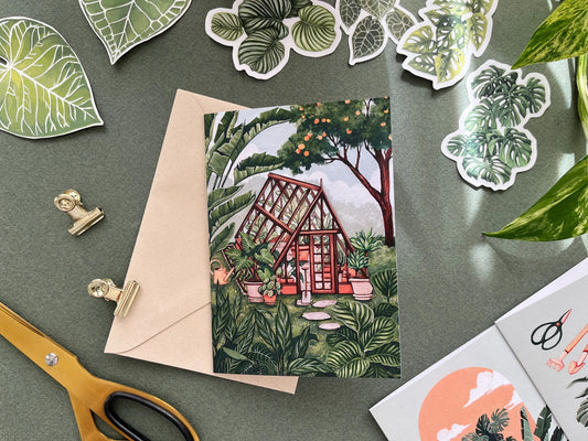 Plant Lovers Paradise: Greenhouse Notecard