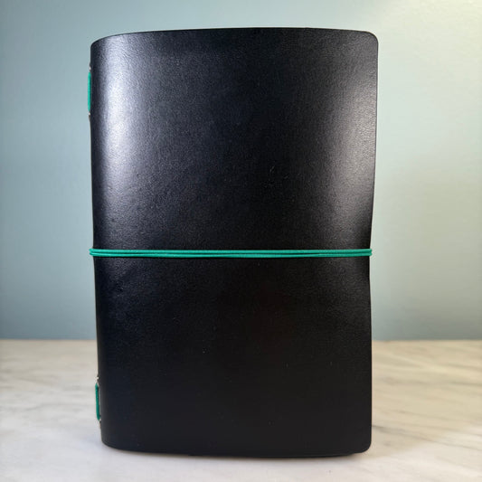 Ollie: B6 Trifold Notebook Cover in Raven by Imperfect Concepts